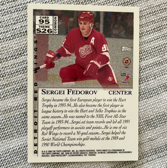 Detroit Red Wings Sergei Fedorov card - Picture 2 of 2